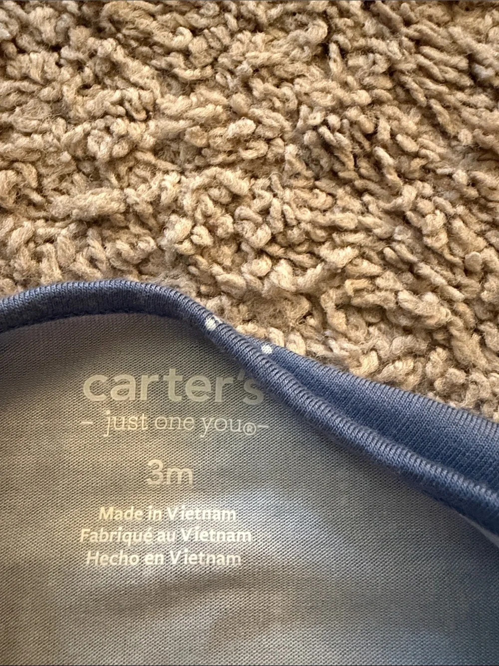 Carter's Slate Blue Footed One-Piece Pajamas